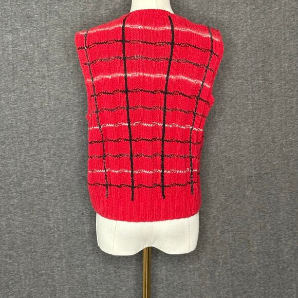 Sigrid Olsen Sport Vintage Embroidered Red Snowflake Zipper Vest Womens Medium - Picture 5 of 12